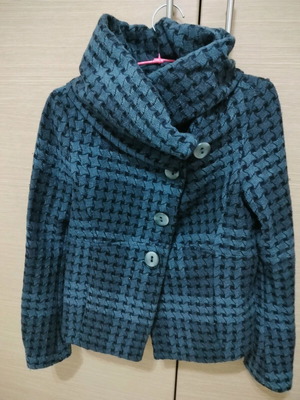 Вълнено полупалто синьо royal употребявано