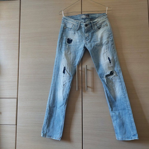 Attrativo light blue jeans with rips used, size 28