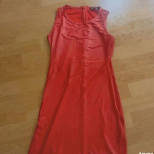 Bubblegun coral latex dress