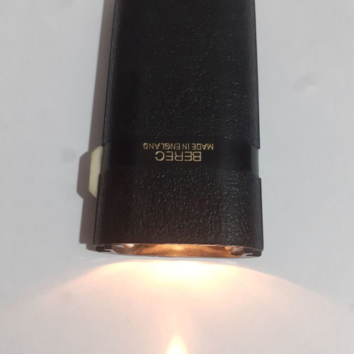 Berec flashlight from the 1970s like new, black small model