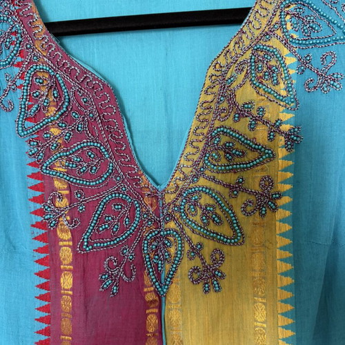 Kaftan dress like new, multicolor, cotton, size M