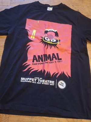 Disney Muppet Show Black T-shirt Size S Like New