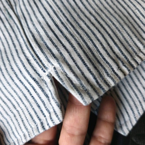 Zara women's vest white with blue stripes and metallic thread new