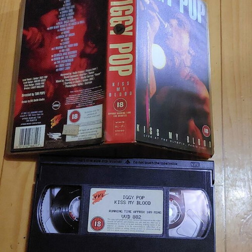 Iggy Pop Kiss My Blood VHS like new, live at The Olympia 1991