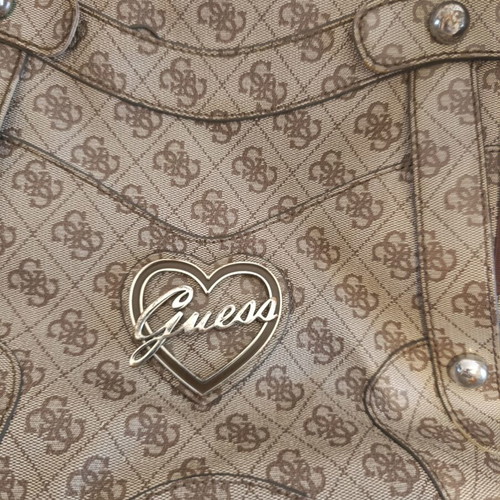 Guess large shoulder bag used, brown beige