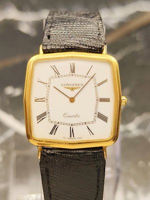 Longines Vintage Tank Ultra-Slim Επιχρυσωμένο Κουαρτζ Ρολόι