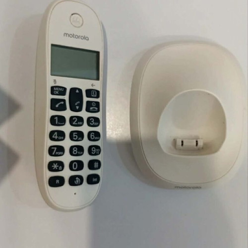 Motorola cordless phone used, white