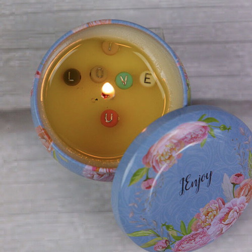 Soy candle new for message and marriage proposal