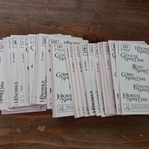 Panini Παναγία των Παρισίων 140 μονά αυτοκόλλητα 1996