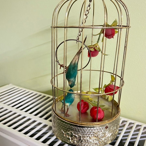 Vintage decorative birdcage used, 70s-80s