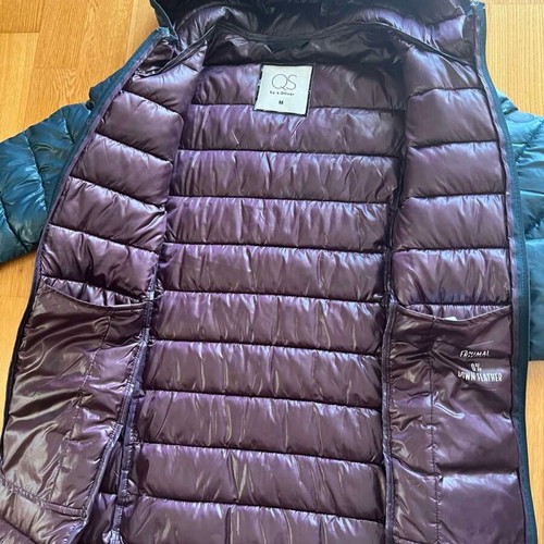 S.Oliver women's green puffer jacket like new, size M