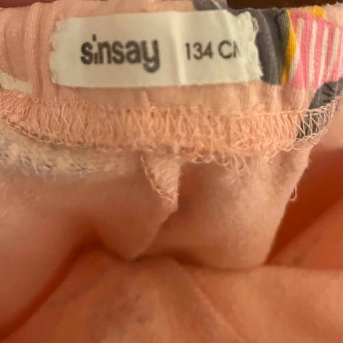 Sinsay girls' leggings pink size 134 cm like new