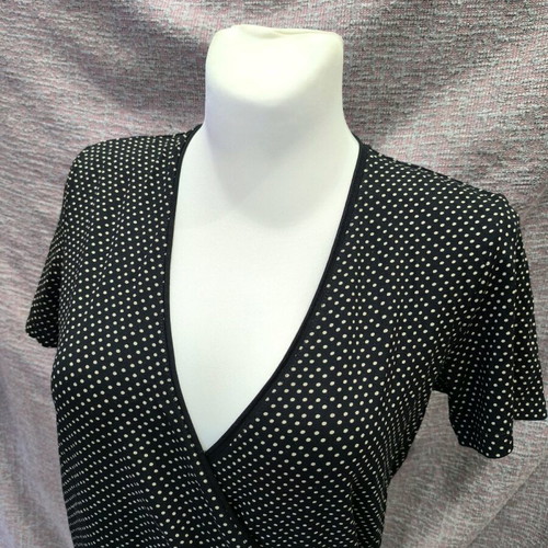 Krouaze black polka dot blouse S.Oliver size M-L, like new