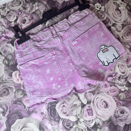 Zara pink girls' denim shorts size 11/12 years like new