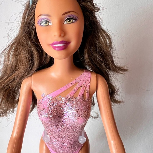 Barbie pink body & turquoise skirt doll 2002, like new