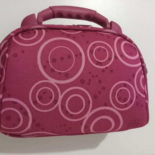 Toiletry bag used, small size, pink fuchsia color