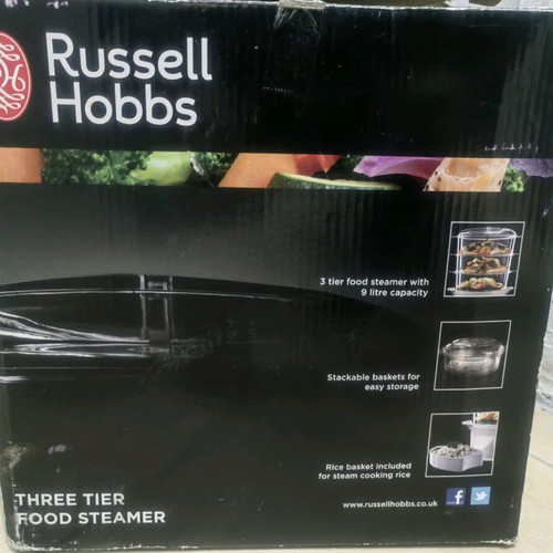 Russell Hobbs steamer like new with 3 tiers, 9 liters, 60 minutes