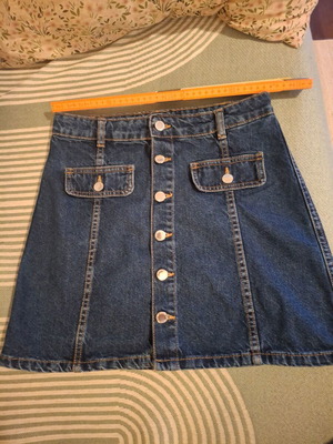 Τζιν φούστα μεταχειρισμένη, μέγεθος small-medium, Trafaluc