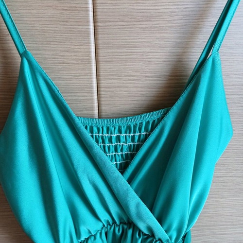 Summer dress turquoise with wrap chest and belt, worn once