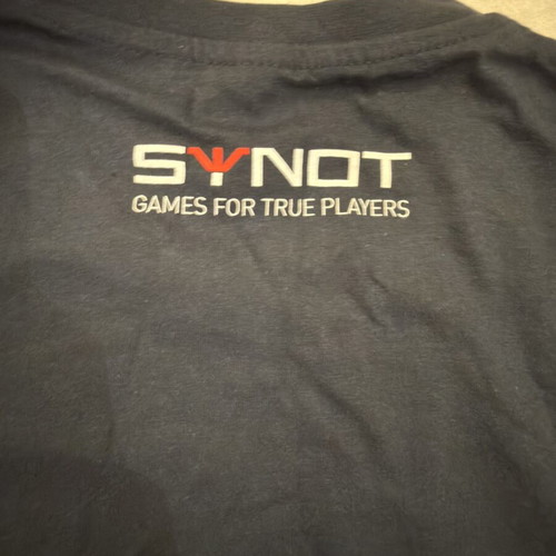 Black T-shirt Sol's Synot graphic design small new