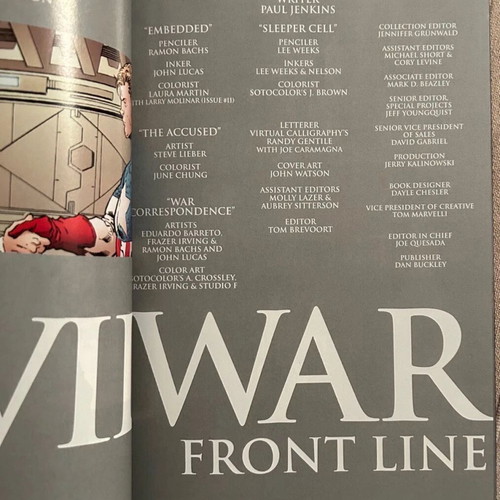 Civil War Front Line vol.2 Marvel comic book like new, English