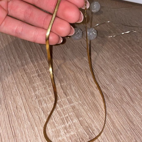 Gold snake necklace new