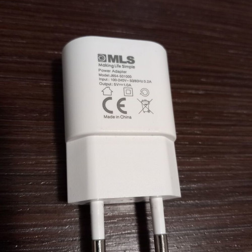 MLS Power Adapter 5V 1A like new, USB A charger