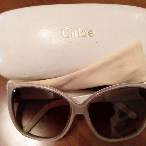 Chloe sunglasses like new, beige sugar color, UV filter