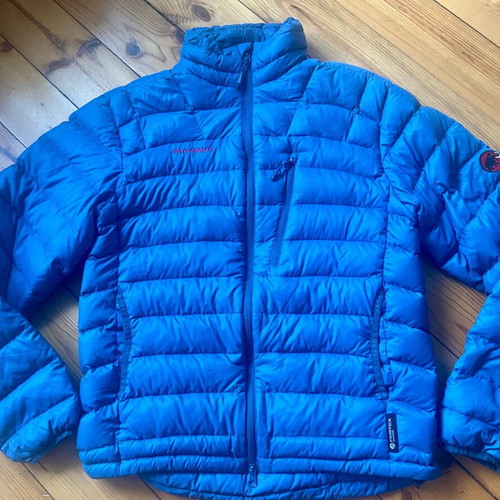 Mammut Broad Peak II Men's Down Jacket used, size M, blue