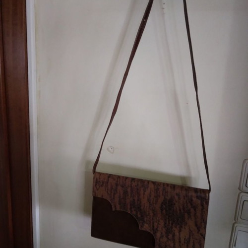 Goya leather envelope bag used, handmade