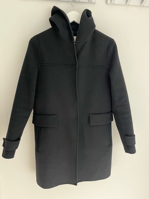 Дамско палто Zara употребявано, черно, размер S