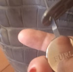 Furla small handbag like new, gray