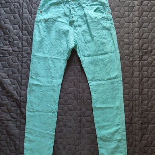 Paranoia women's linen pants like new, turquoise, size S