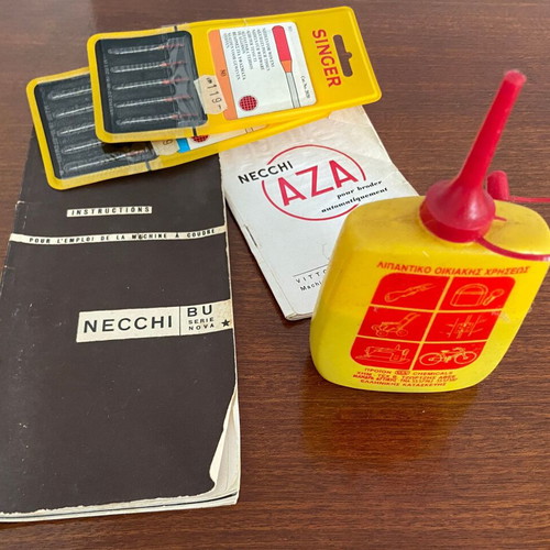 Necchi BU Serie Nova sewing machine used with wooden cabinet