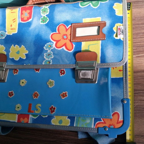 Vintage School Bag 80s-90s "Flower Power" New Greek Made