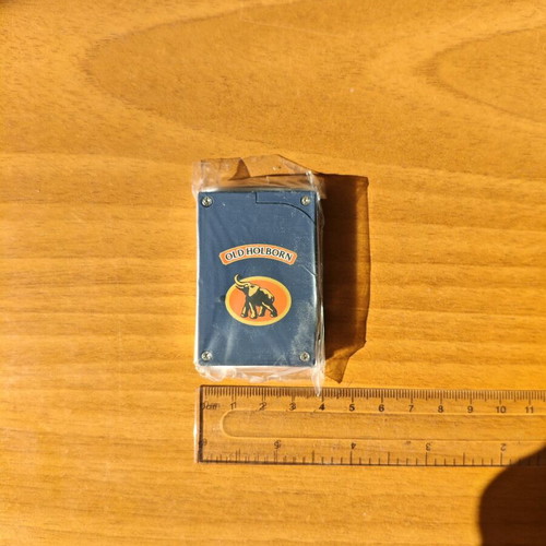 Old Holborn lighter used, promotional, collectible, gas refill needed