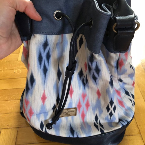 Pepe Jeans backpack bag used, fabric and leatherette