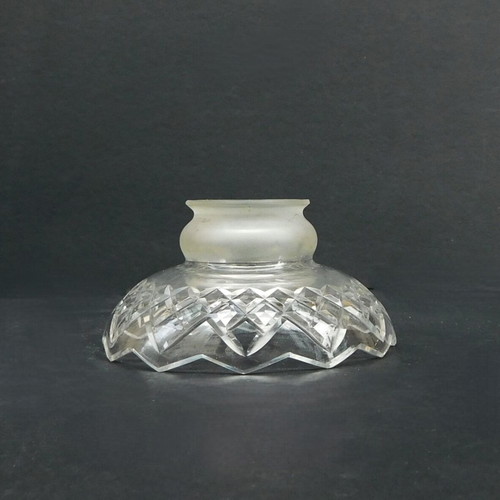 Crystal engraved chandelier part vintage in excellent condition