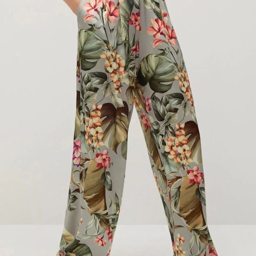 Mango satin floral pants like new, size XS