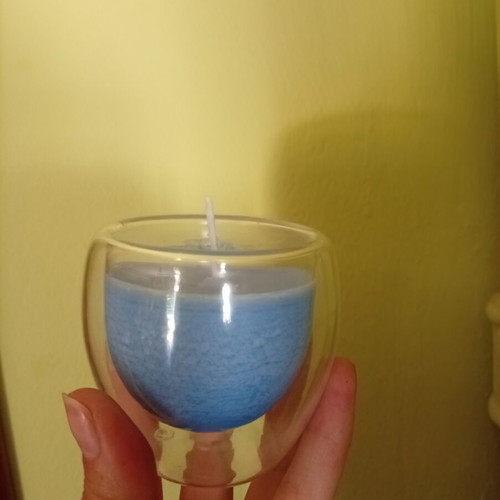 Handmade soy candle with ocean scent
