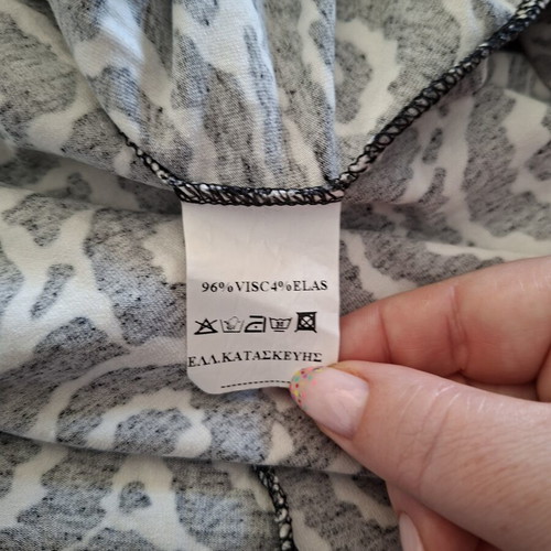 Maxi skirt like new, black and white, Queen Fashion, viscose