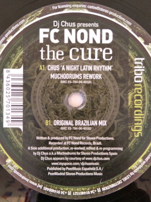 DJ Chus/FC Nond The Cure 12" single used, electronic vinyl