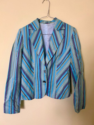 Vintage striped jacket size S like new multicolor turquoise