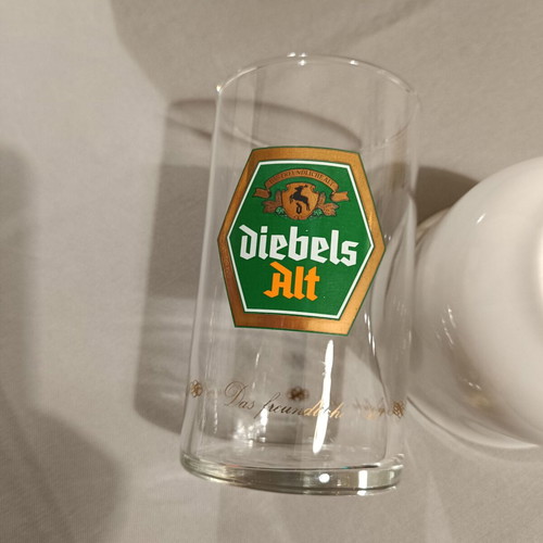 Diebels Alt Vintage 70s Beer Glass 200 ml Like New