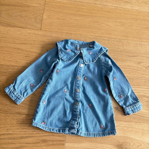 Zara denim dress like new, size 9-12 months