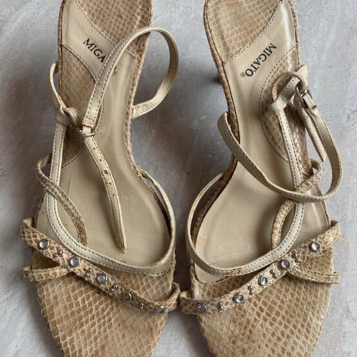 Migato vintage kitten mule sandals, small heel, size 39