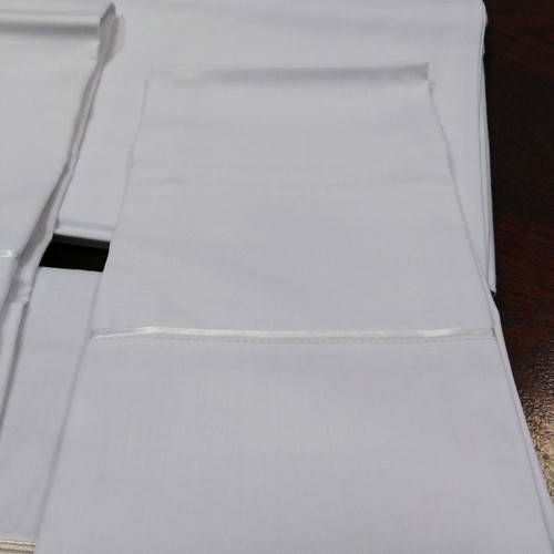 Cotton satin bed sheet set with embroidery and pillowcases 2.40x2.60