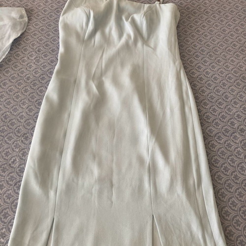 Turquoise evening set like new, medium dress with jacket