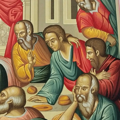Last Supper Icon on Wood like new, Michael Damaskinos 16th Century