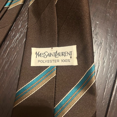 Yves Saint Laurent ties used, set of 2 striped multicolor